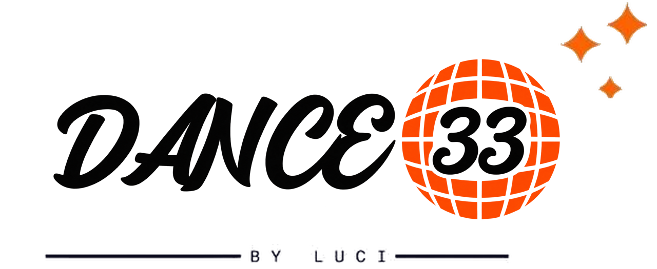 Dance 33 by Luci, with three sparkles above the disco ball and the original BY LUCI signature